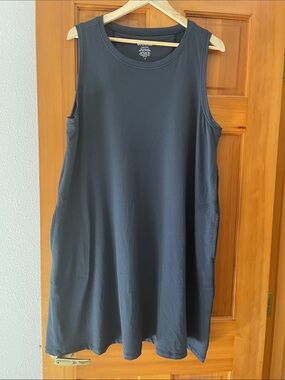 Wool& Sierra Tank Dress in Washed Navy 1X